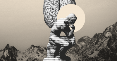 Abstract illustration of thinking person