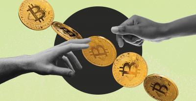 Illustration of bitcoins